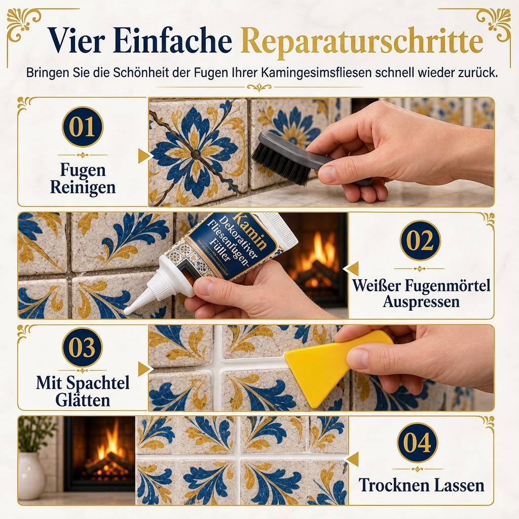 Fix Ugly Grout Instantly! Heat-Resistant Fireplace Tile Repair Kit