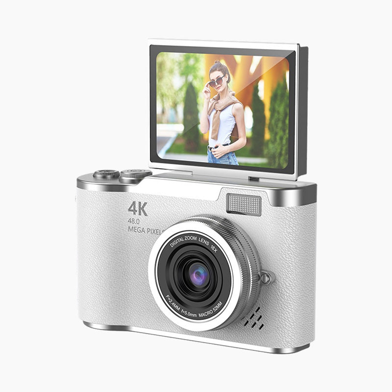 Capture Sharp 4K Shots Instantly! Flip-Screen Digital Camera