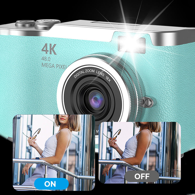 Capture Sharp 4K Shots Instantly! Flip-Screen Digital Camera
