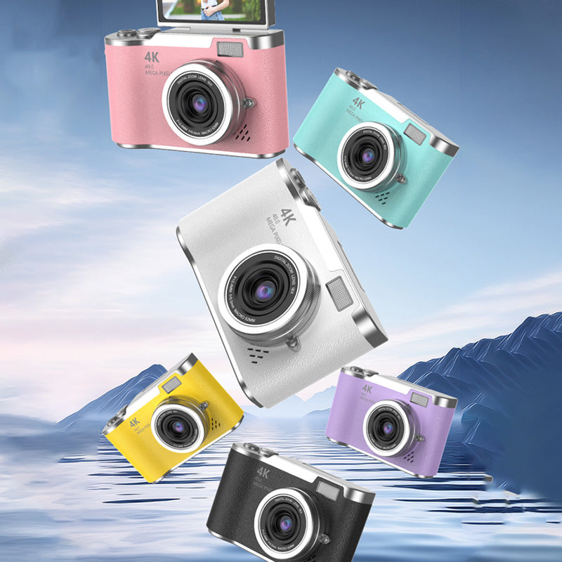 Capture Sharp 4K Shots Instantly! Flip-Screen Digital Camera