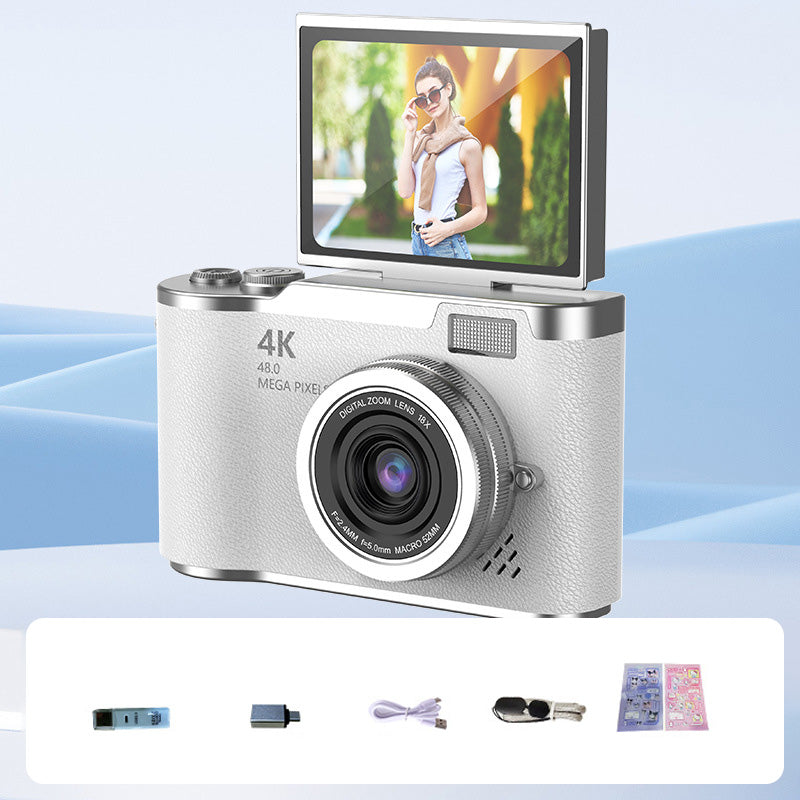 Capture Sharp 4K Shots Instantly! Flip-Screen Digital Camera