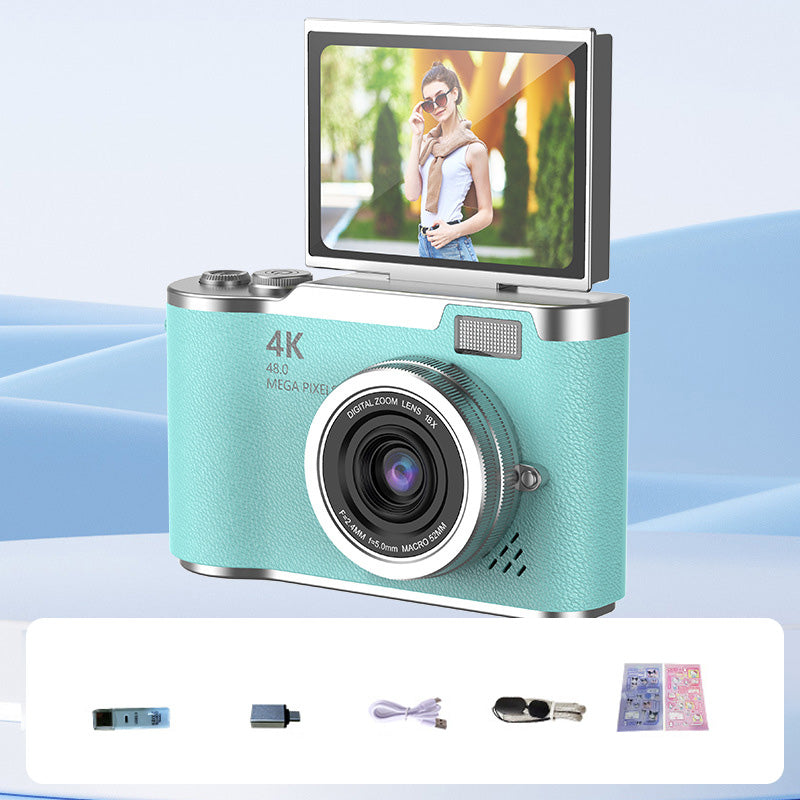 Capture Sharp 4K Shots Instantly! Flip-Screen Digital Camera