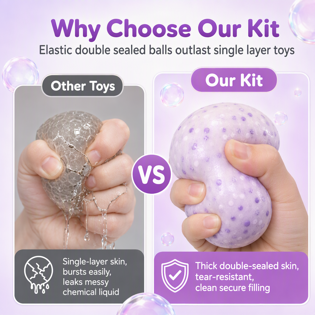 Craft Your Own Squeeze Balls Instantly! No-Mess Leak-Proof DIY Kit