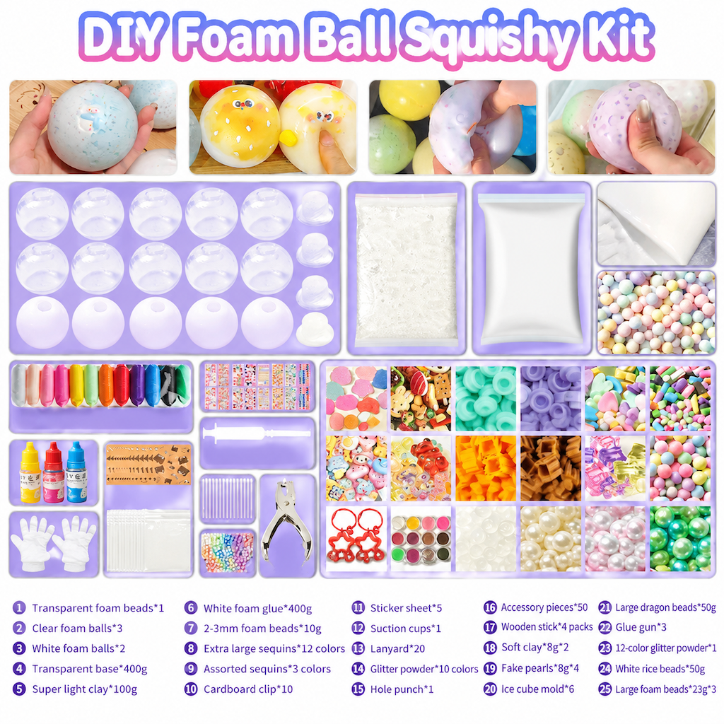 Craft Your Own Squeeze Balls Instantly! No-Mess Leak-Proof DIY Kit