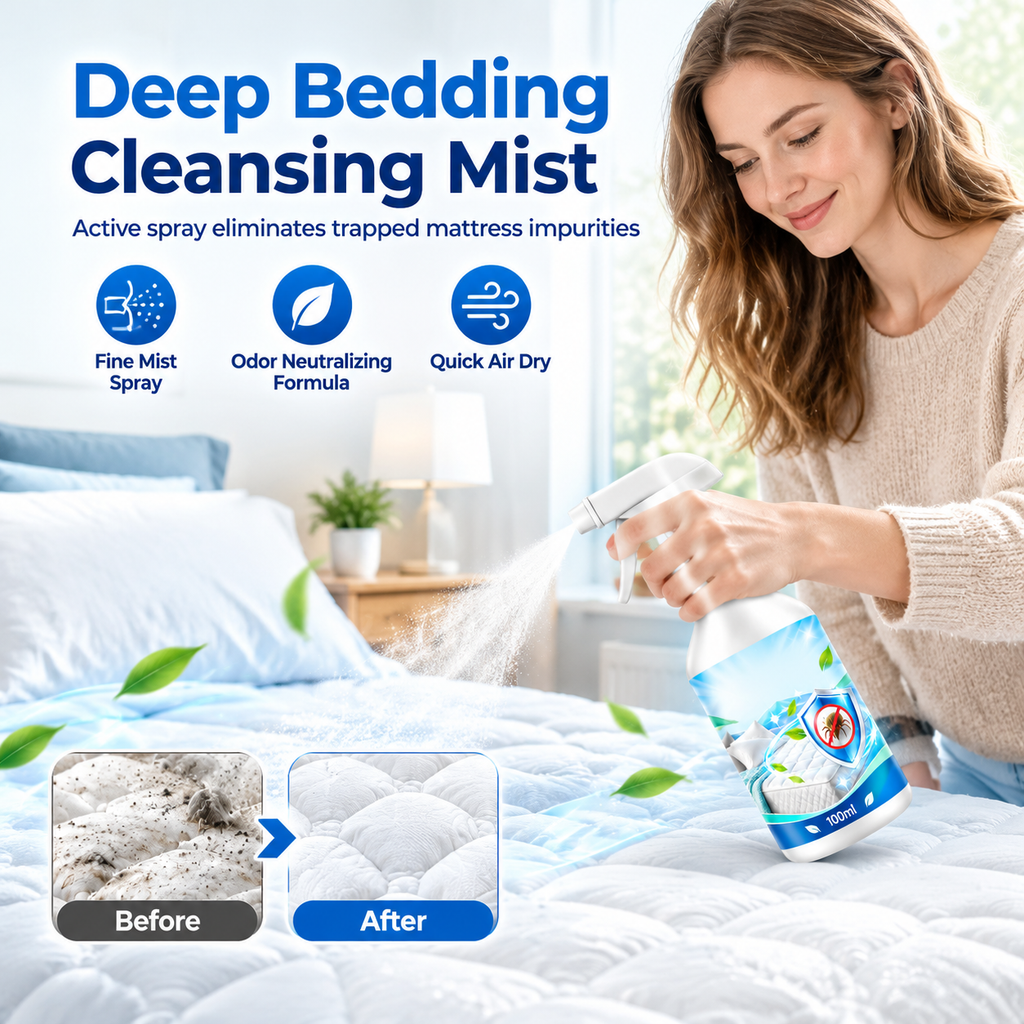 Refresh Bedding Instantly! No-Wash Dust Mite Removal Spray