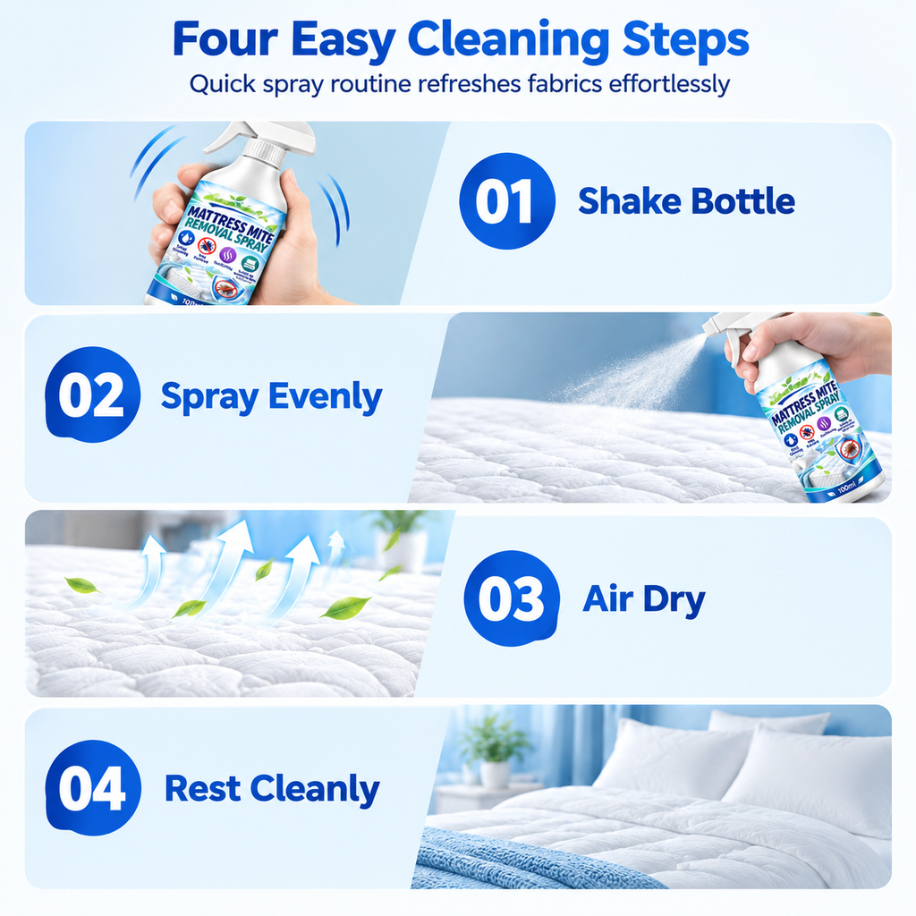 Refresh Bedding Instantly! No-Wash Dust Mite Removal Spray