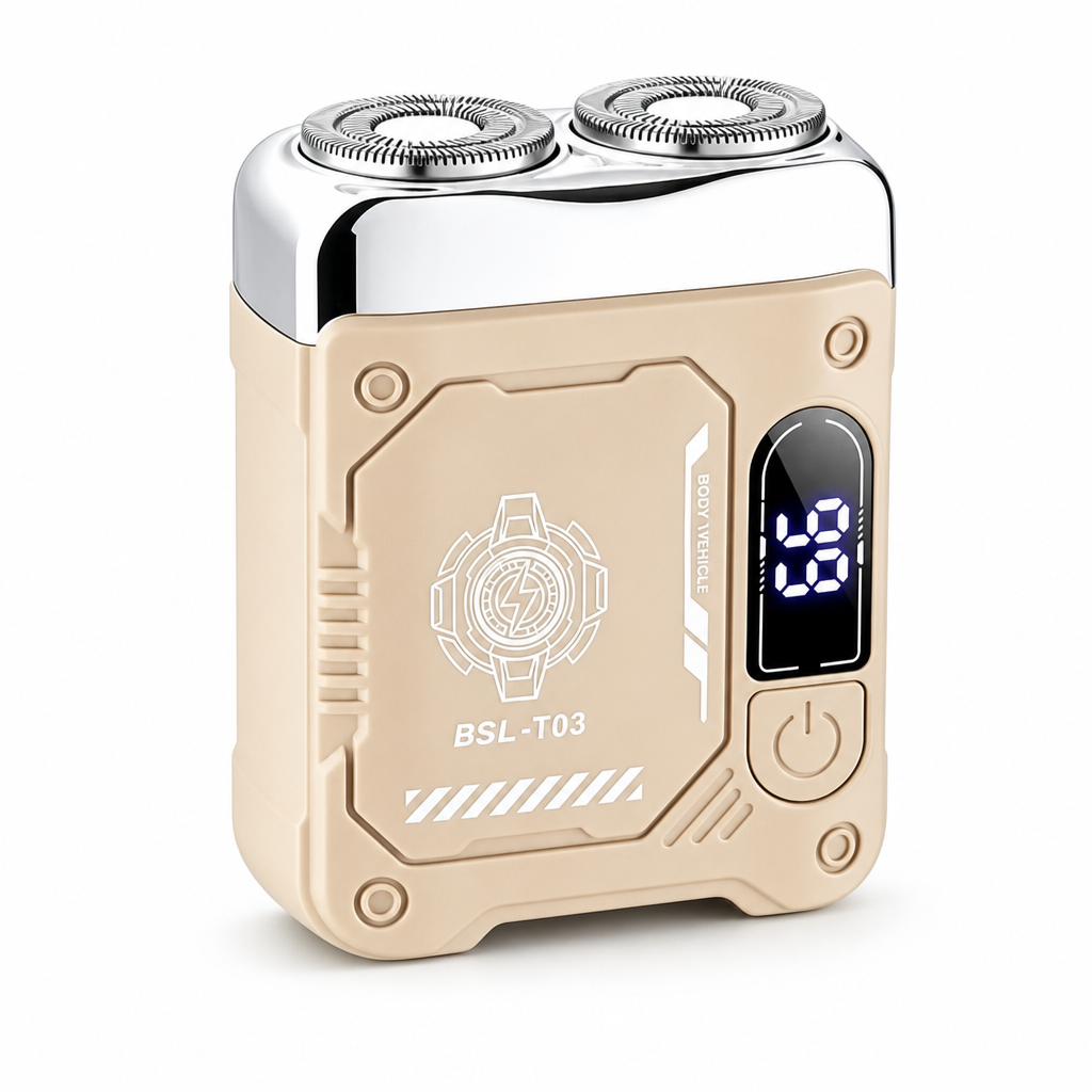 Shave Smooth On The Go Instantly! Pocket Dual-Head Electric Shaver
