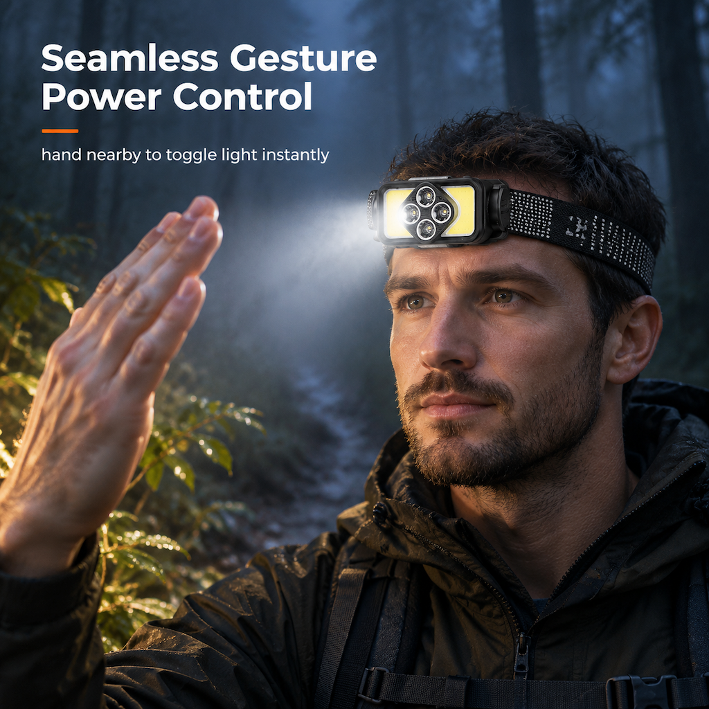 Light Any Path Hands-Free Instantly! USB-C Rechargeable LED Headlamp