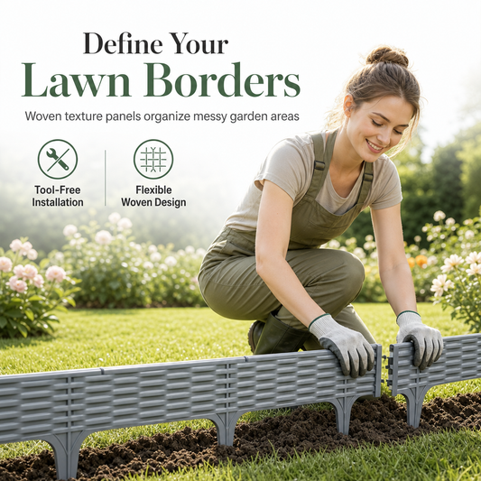 Edge Flowerbeds Instantly! Tool-Free Interlocking Garden Border