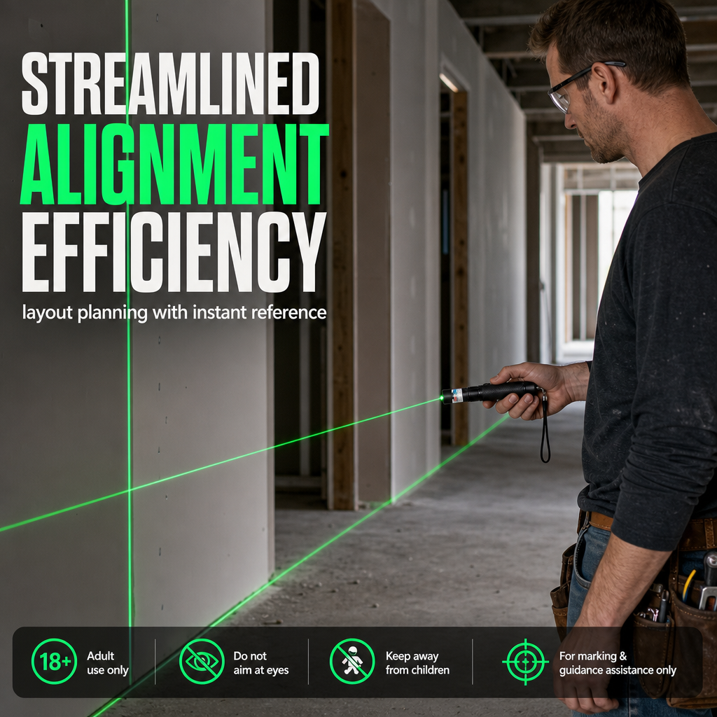 Align Walls Perfectly Instantly! Dual-Key Laser Level Tool