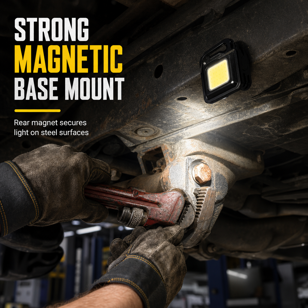 Light Up Repairs Instantly! 500LM Magnetic Pocket Flashlight