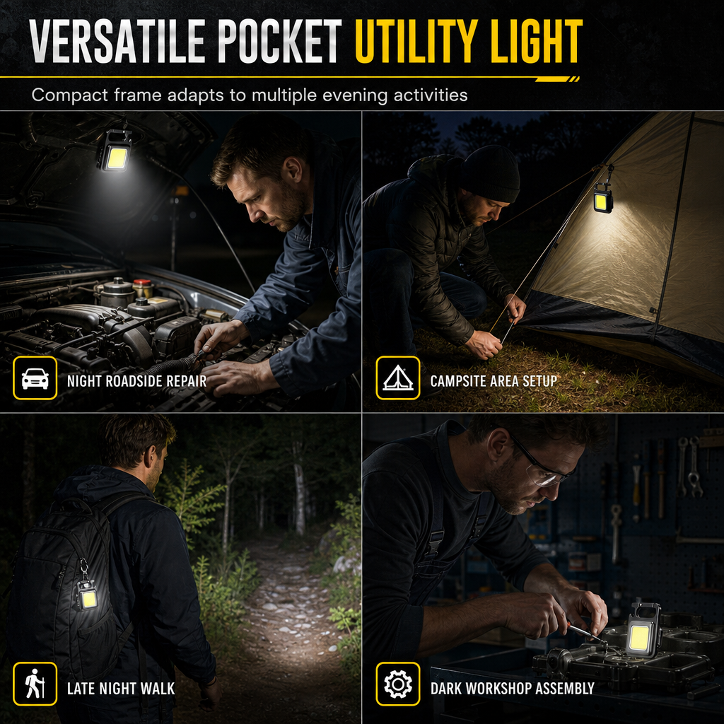 Light Up Repairs Instantly! 500LM Magnetic Pocket Flashlight