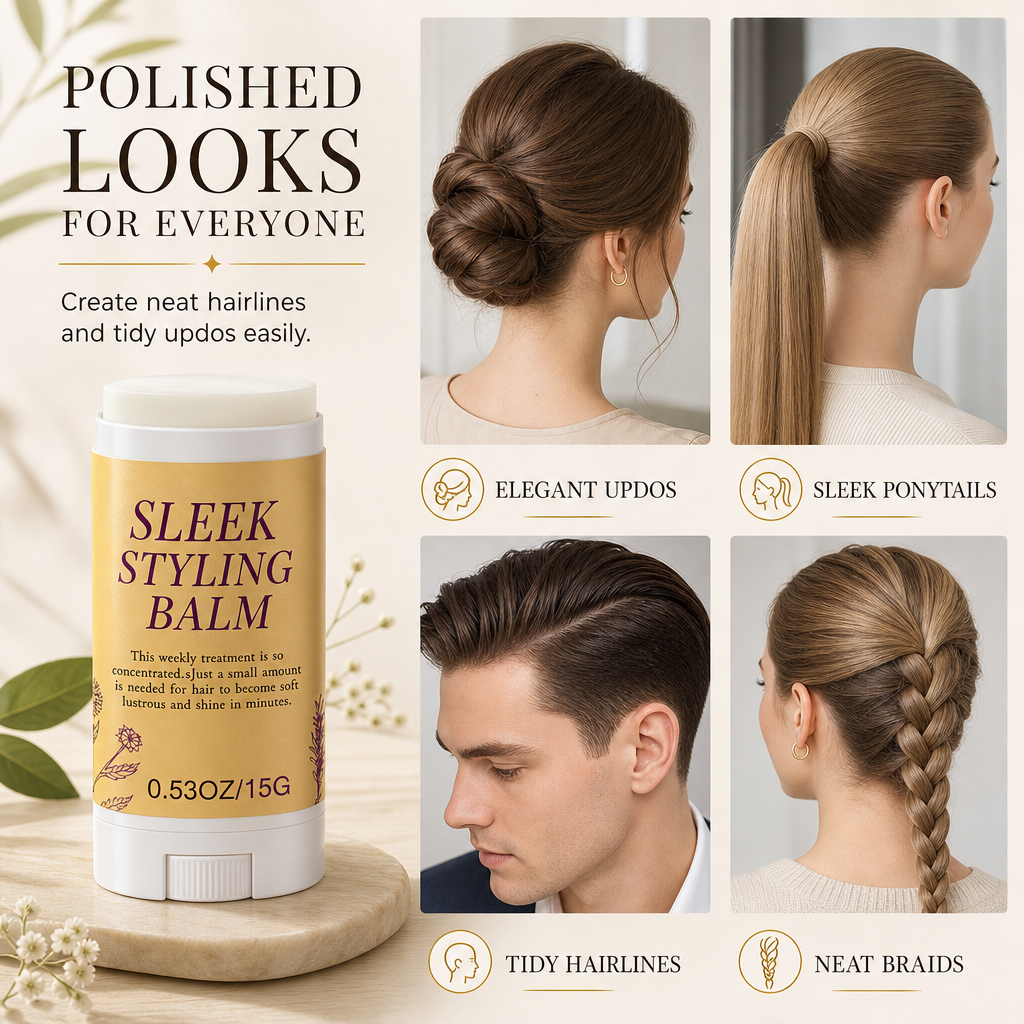 Tame Flyaways Instantly! Compact No-Residue Hair Styling Stick