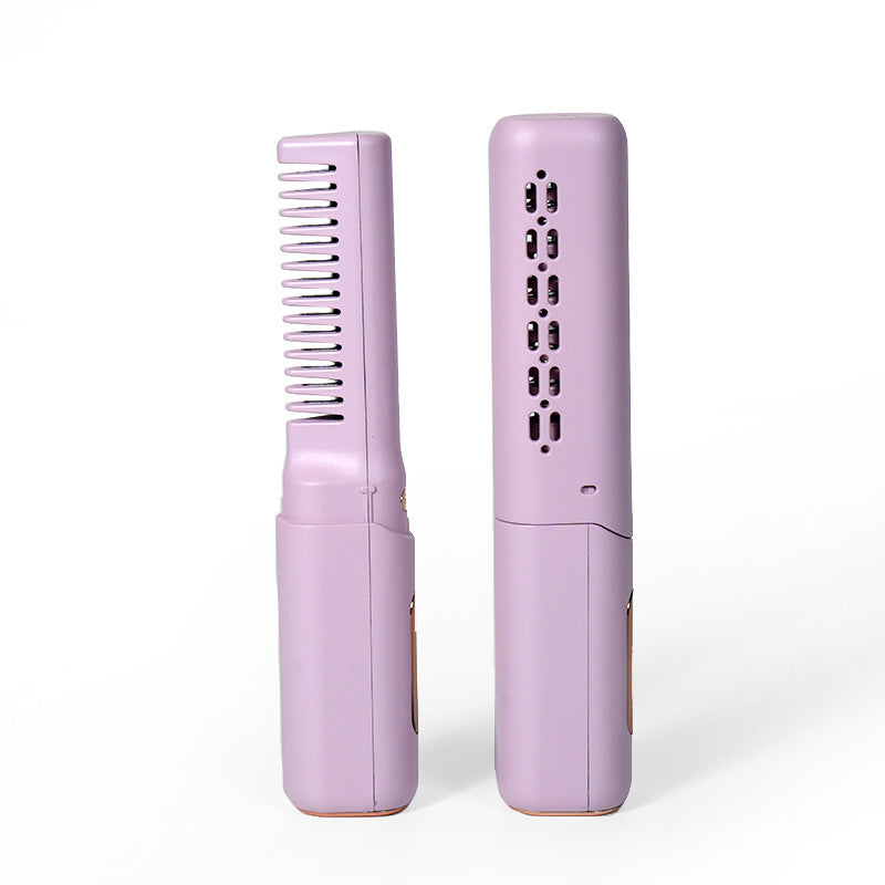💇 Cordless Hair Straightening Comb | 3-Temperature Portable Styler