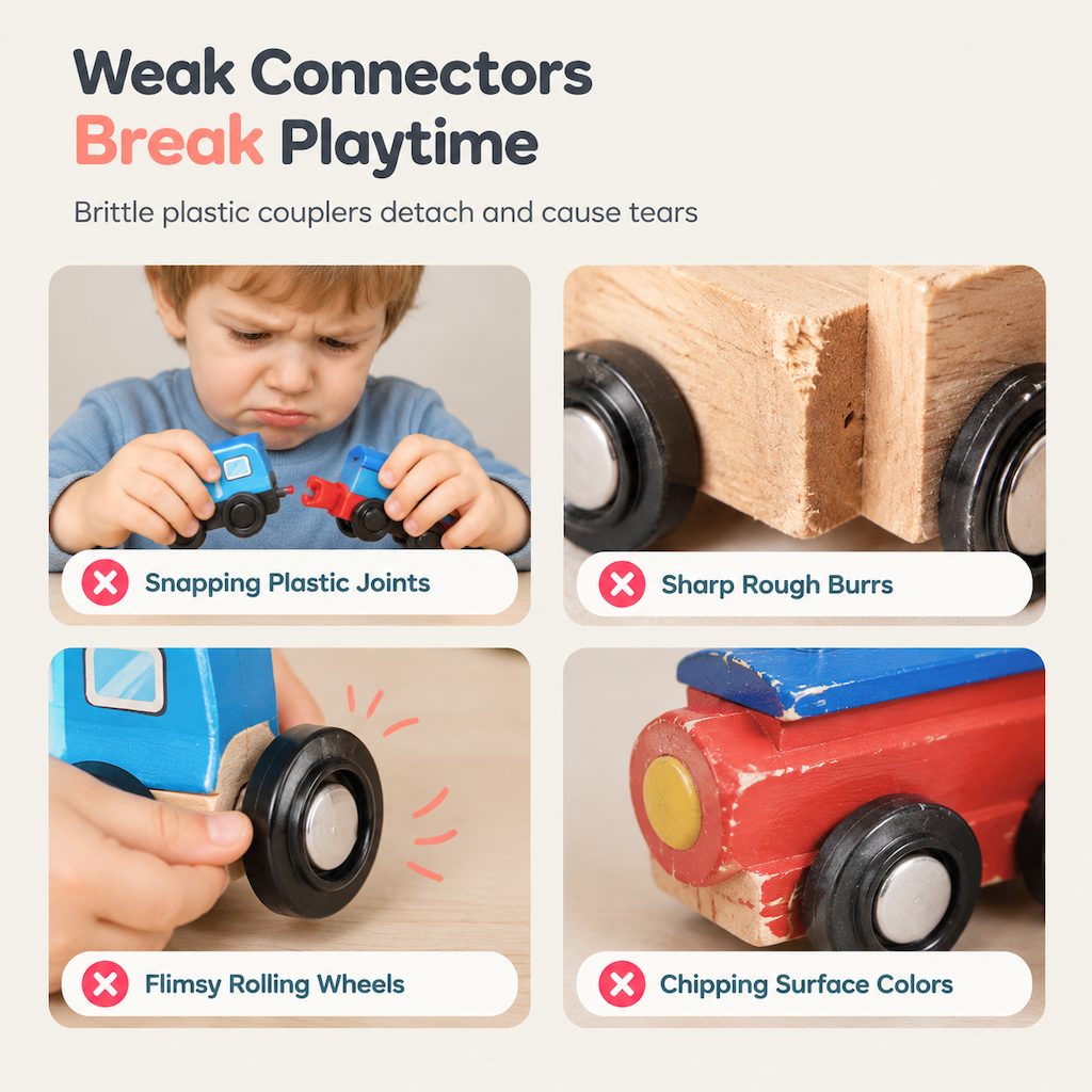 Build Counting Trains Instantly! Magnetic Wooden Number Train
