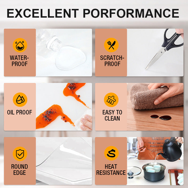 Protect Tables Instantly! Heat-Resistant Waterproof PVC Table Mat