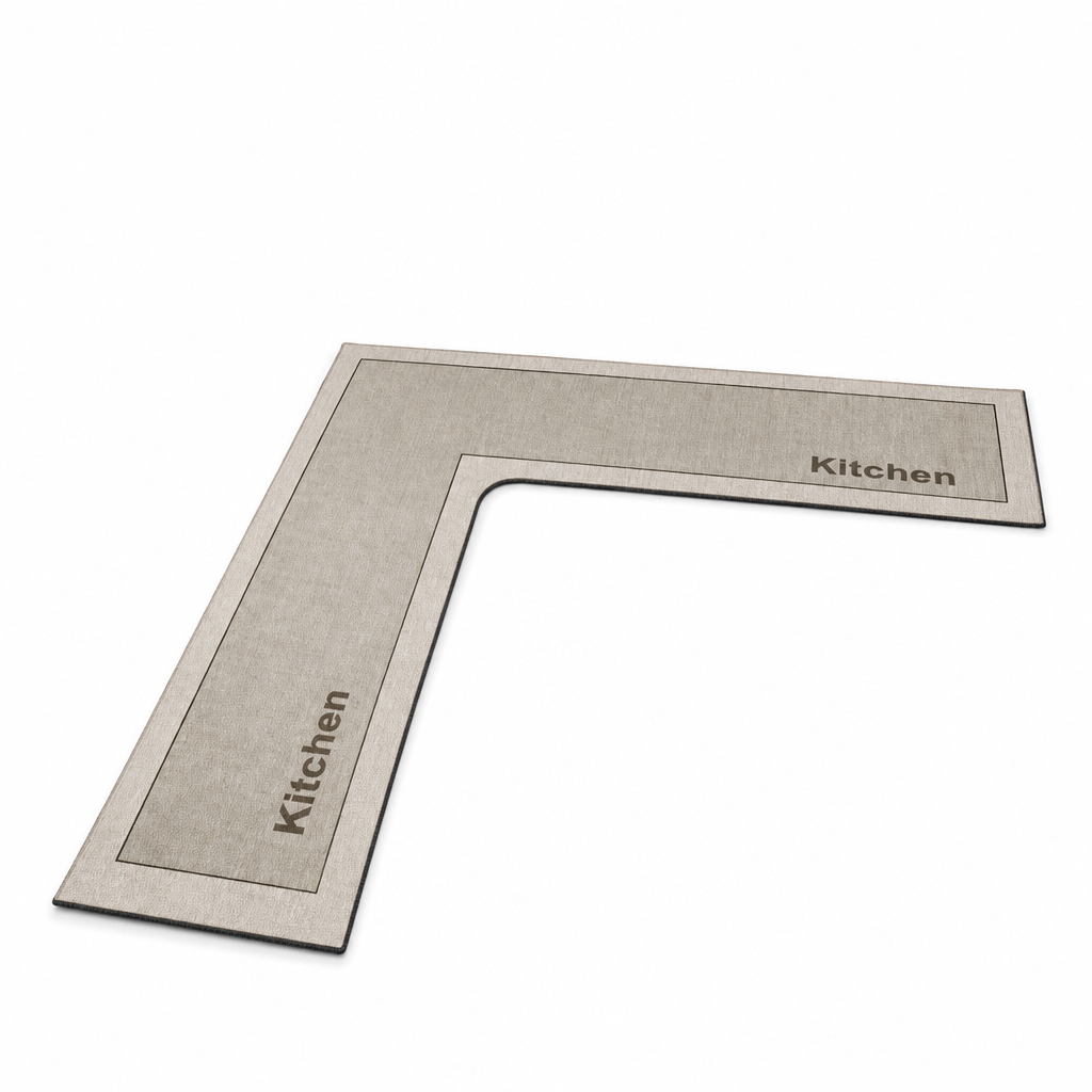 Absorb Kitchen Spills Instantly! L-Shaped Non-Slip Floor Mat