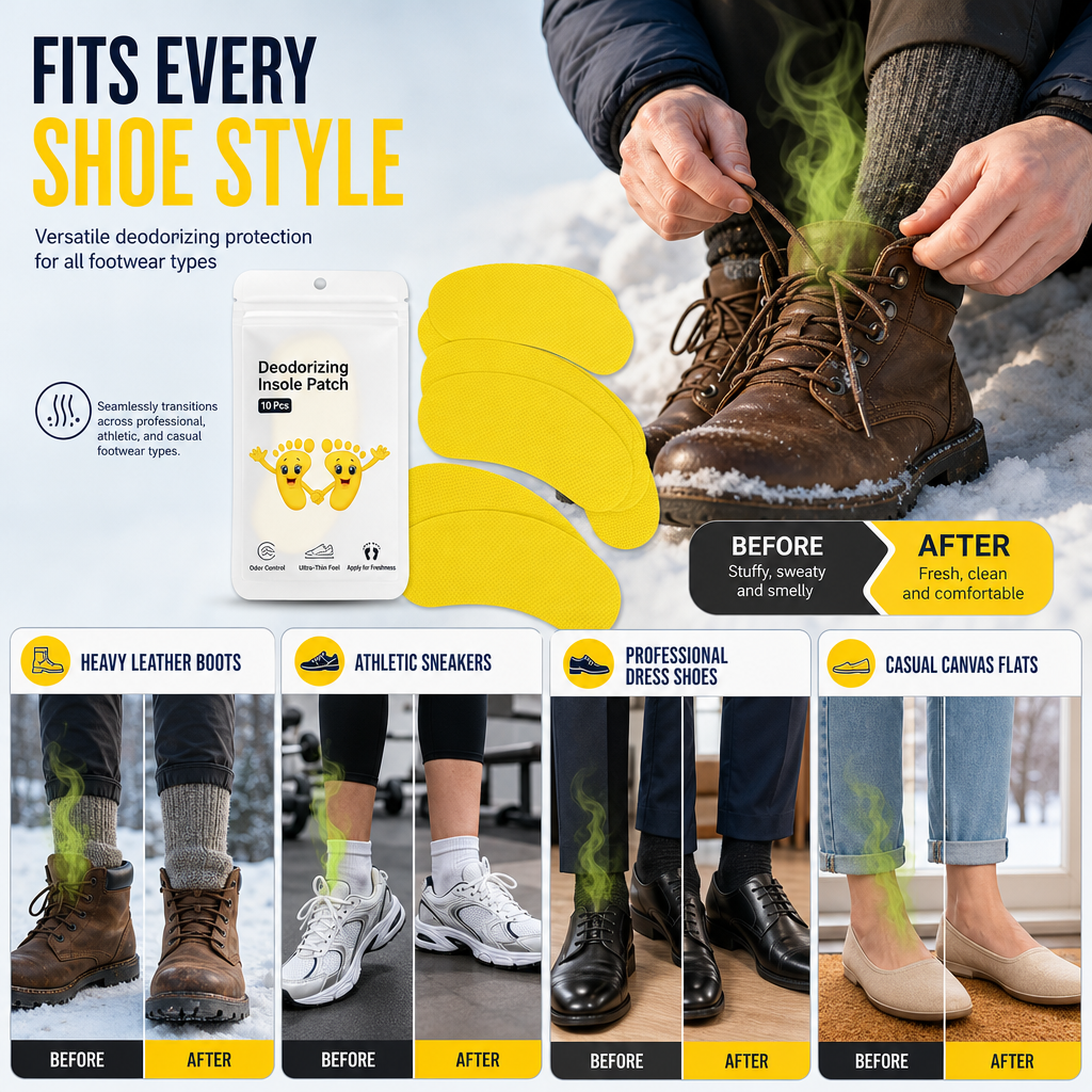 Stop Shoe Odor Instantly! Lemon Fragrance Deodorant Shoe Stickers