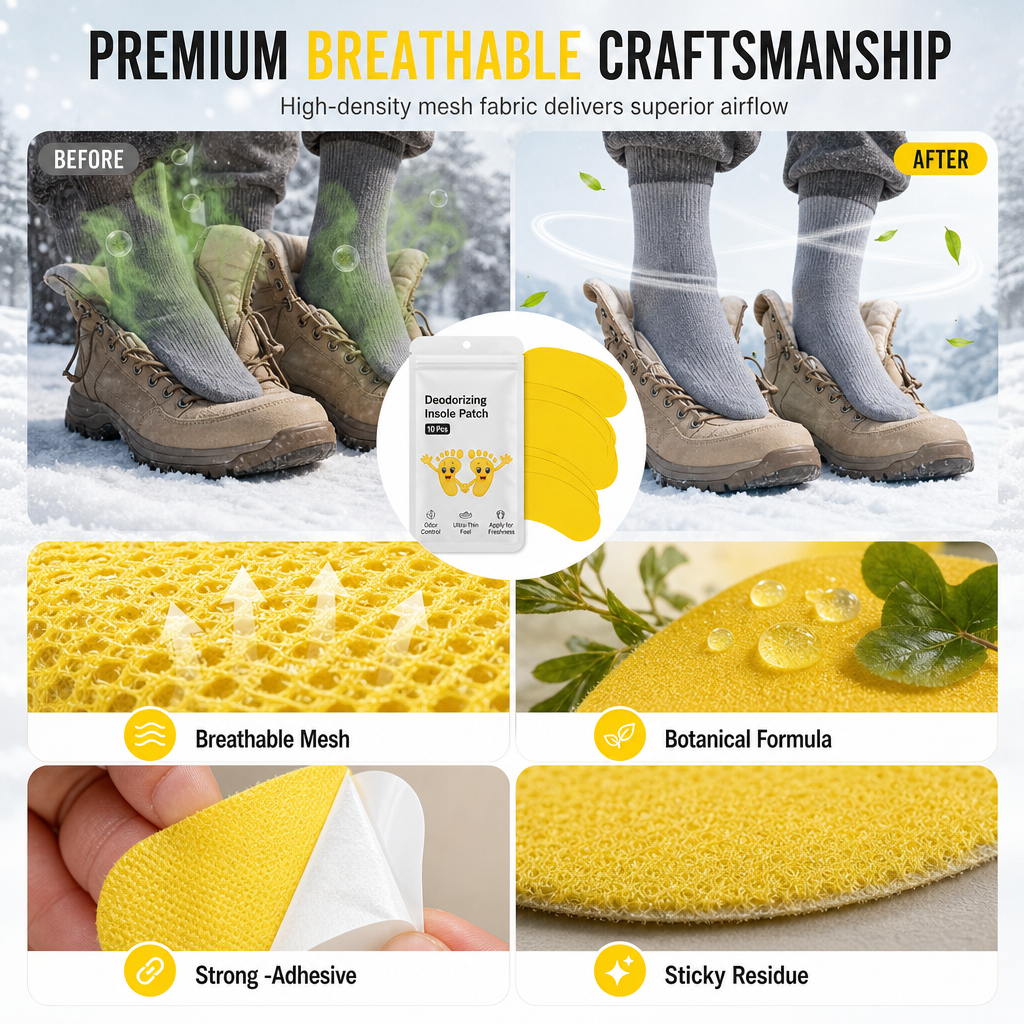 Stop Shoe Odor Instantly! Lemon Fragrance Deodorant Shoe Stickers