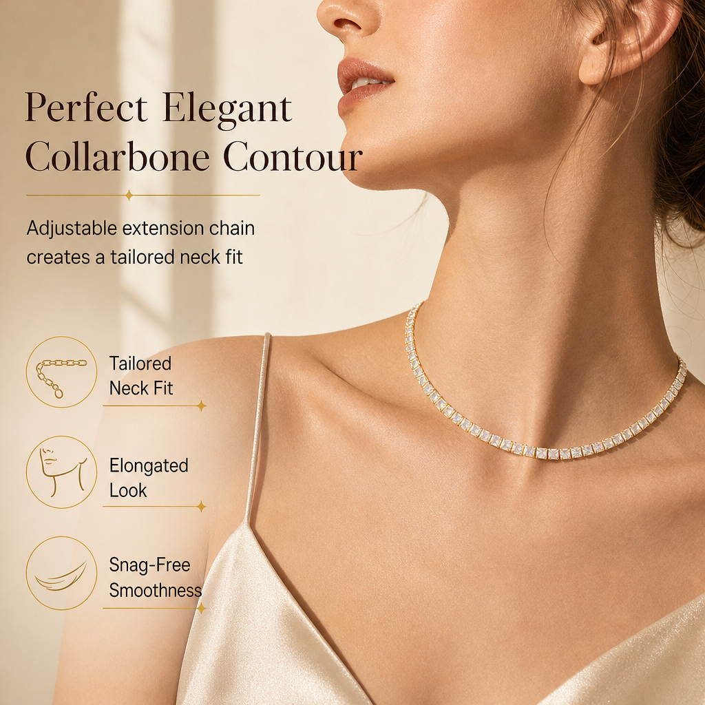 Shimmer All Night Instantly! Claw-Set Rhinestone Choker Necklace