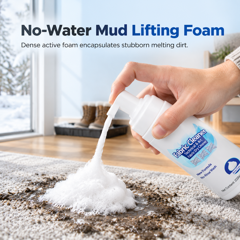 Waterless Foam Fabric Cleaner and Stain Remover for Sofas Mattresses and Carpets 200ml