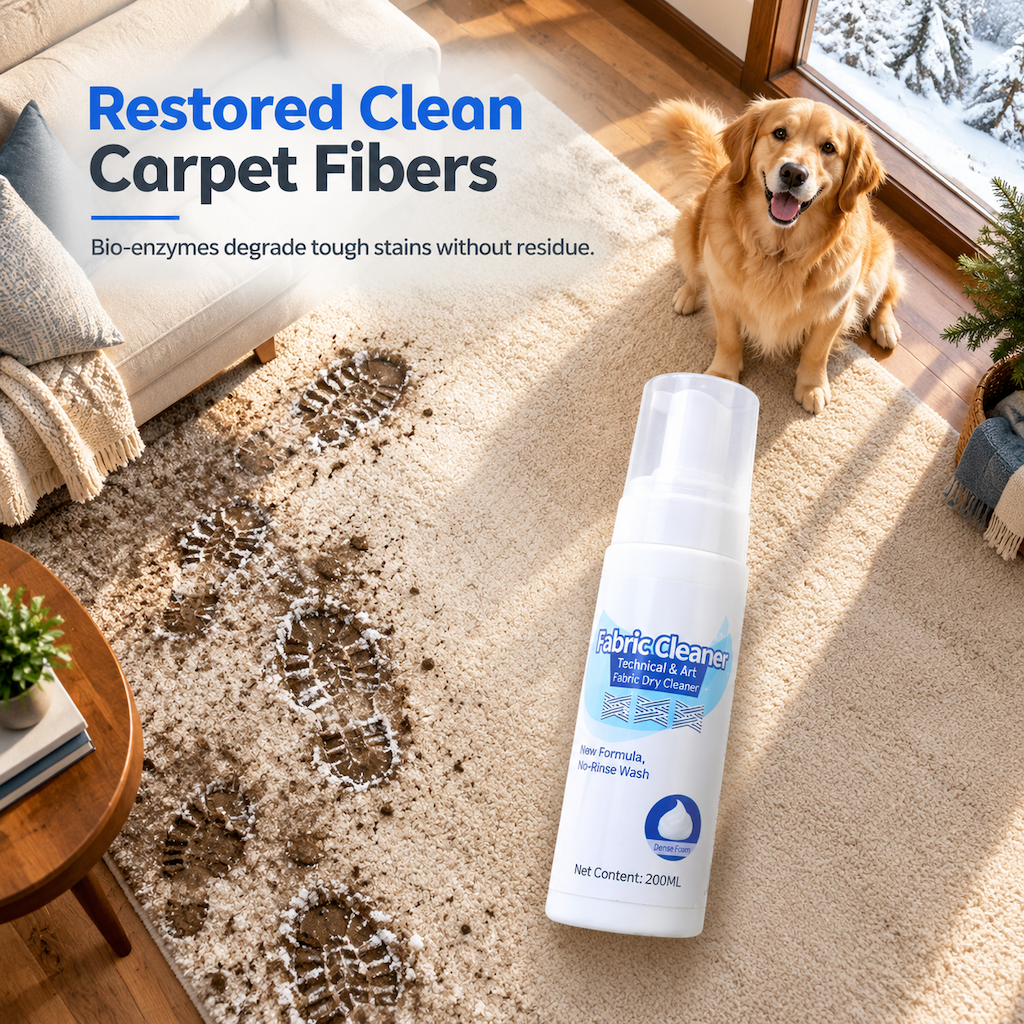 Waterless Foam Fabric Cleaner and Stain Remover for Sofas Mattresses and Carpets 200ml