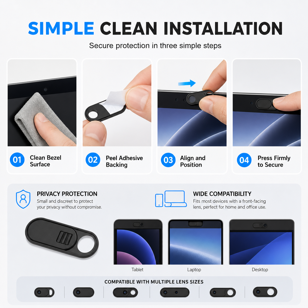 Stop Camera Snooping Instantly! Sliding Car Lens Privacy Cover