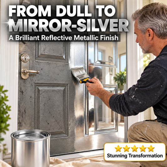 Refresh Dull Metal Instantly! Water-Based Metallic Silver Paint