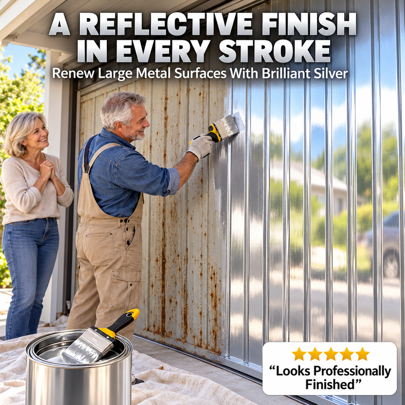 Refresh Dull Metal Instantly! Water-Based Metallic Silver Paint