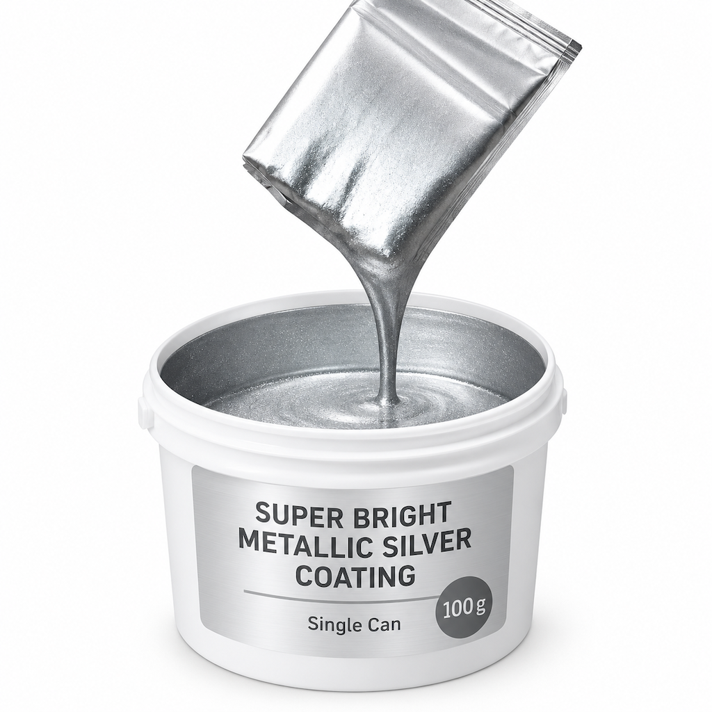 Refresh Dull Metal Instantly! Water-Based Metallic Silver Paint
