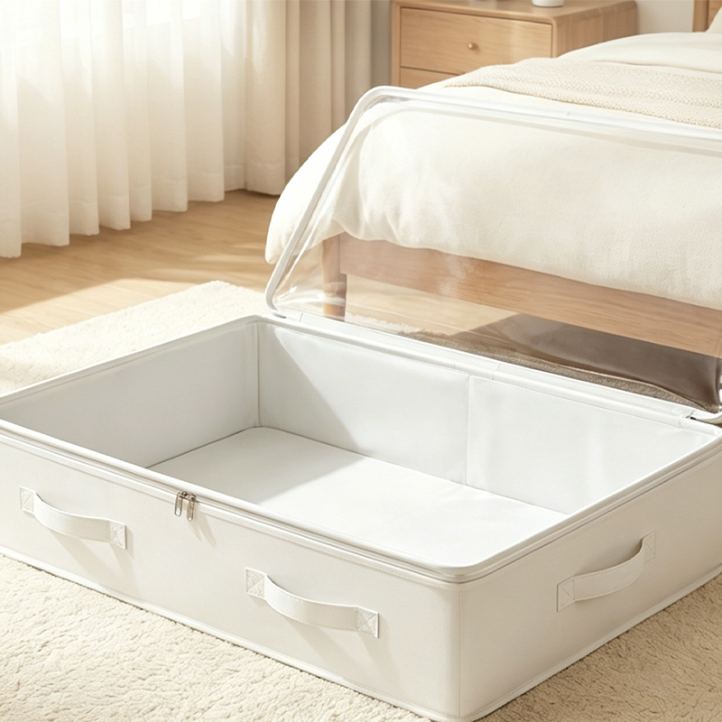 Free Up Underbed Space Instantly! Clear-Top Zippered Storage Bag