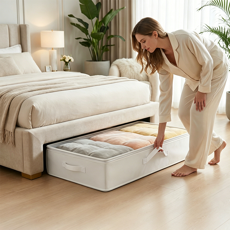 Free Up Underbed Space Instantly! Clear-Top Zippered Storage Bag