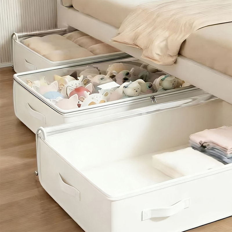 Free Up Underbed Space Instantly! Clear-Top Zippered Storage Bag