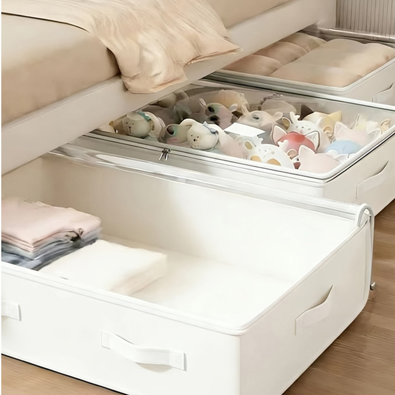 Free Up Underbed Space Instantly! Clear-Top Zippered Storage Bag