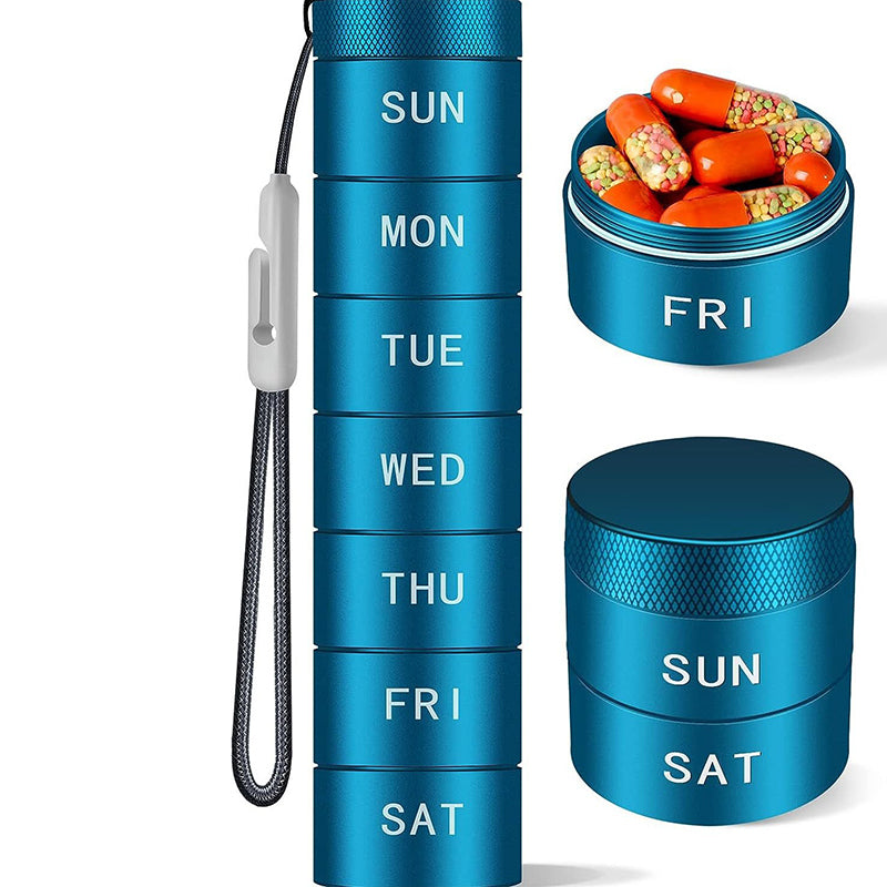 Never Miss A Dose Instantly! 7-Day Stackable Metal Pill Organizer