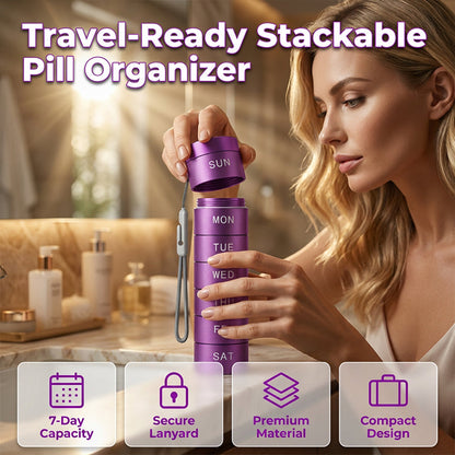 Never Miss A Dose Instantly! 7-Day Stackable Metal Pill Organizer