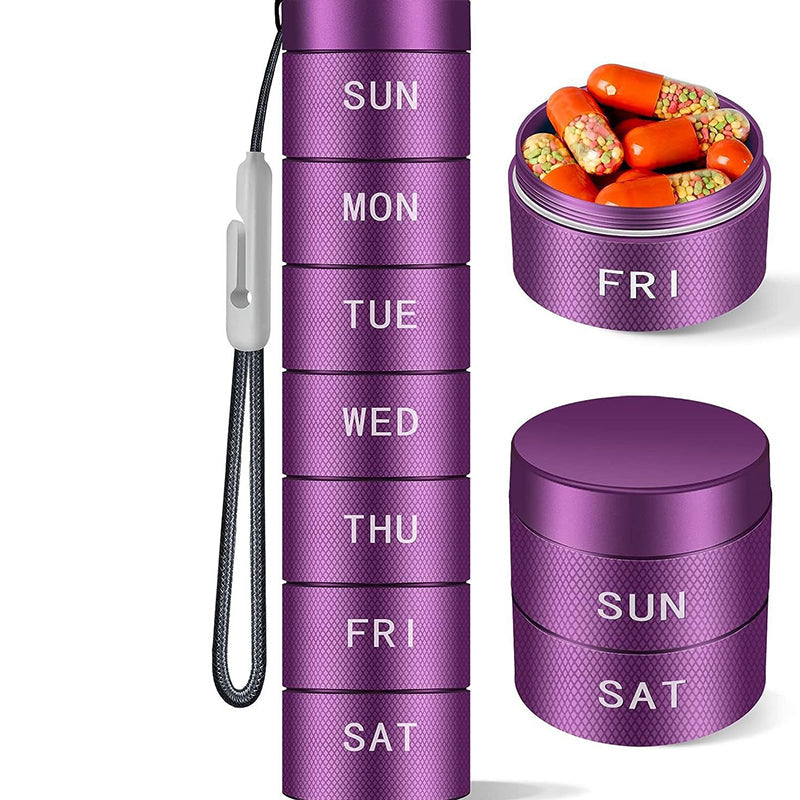 Never Miss A Dose Instantly! 7-Day Stackable Metal Pill Organizer