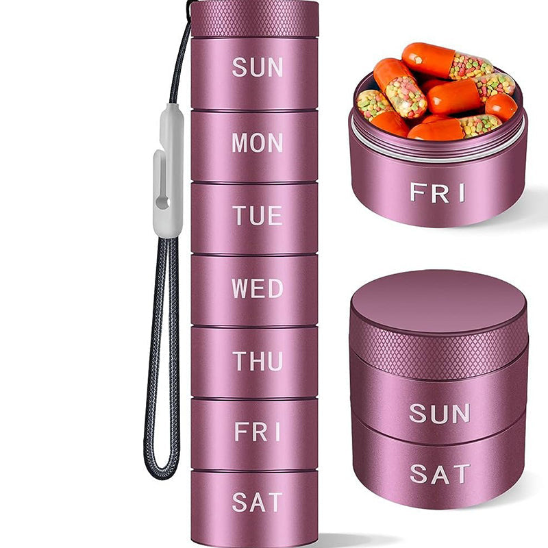 Never Miss A Dose Instantly! 7-Day Stackable Metal Pill Organizer