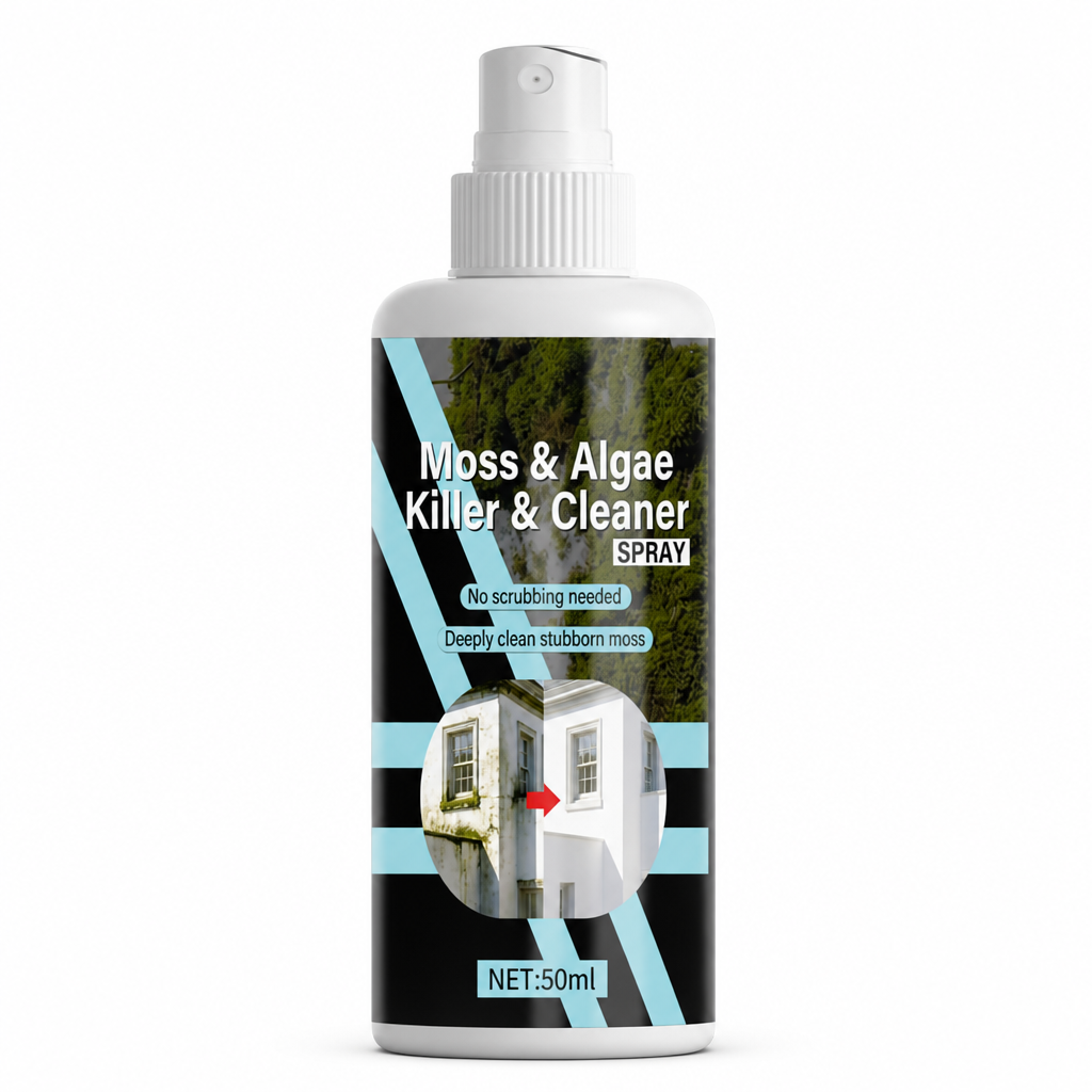 Erase Moss Instantly! Concentrated Outdoor Masonry Spray Cleaner