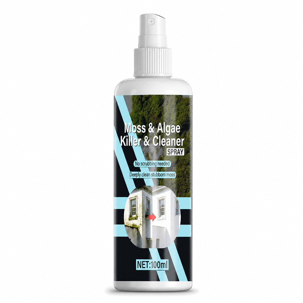 Erase Moss Instantly! Concentrated Outdoor Masonry Spray Cleaner