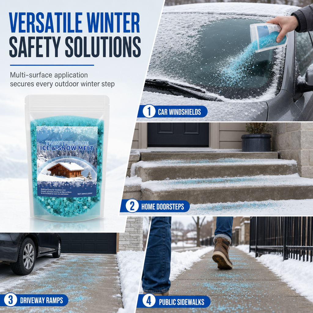 Melt Ice & Snow Instantly! Compact Car Windshield Deicing Agent