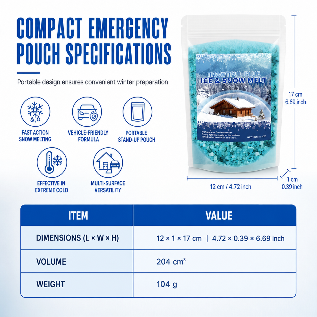 Melt Ice & Snow Instantly! Compact Car Windshield Deicing Agent