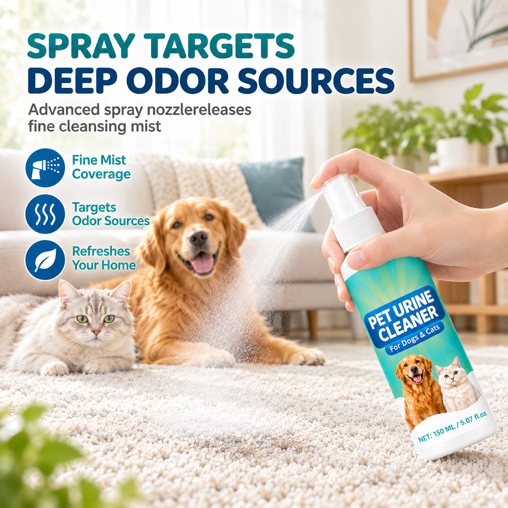 Pet Urine Stain and Odor Remover Spray for Carpets Sofas and Mattresses