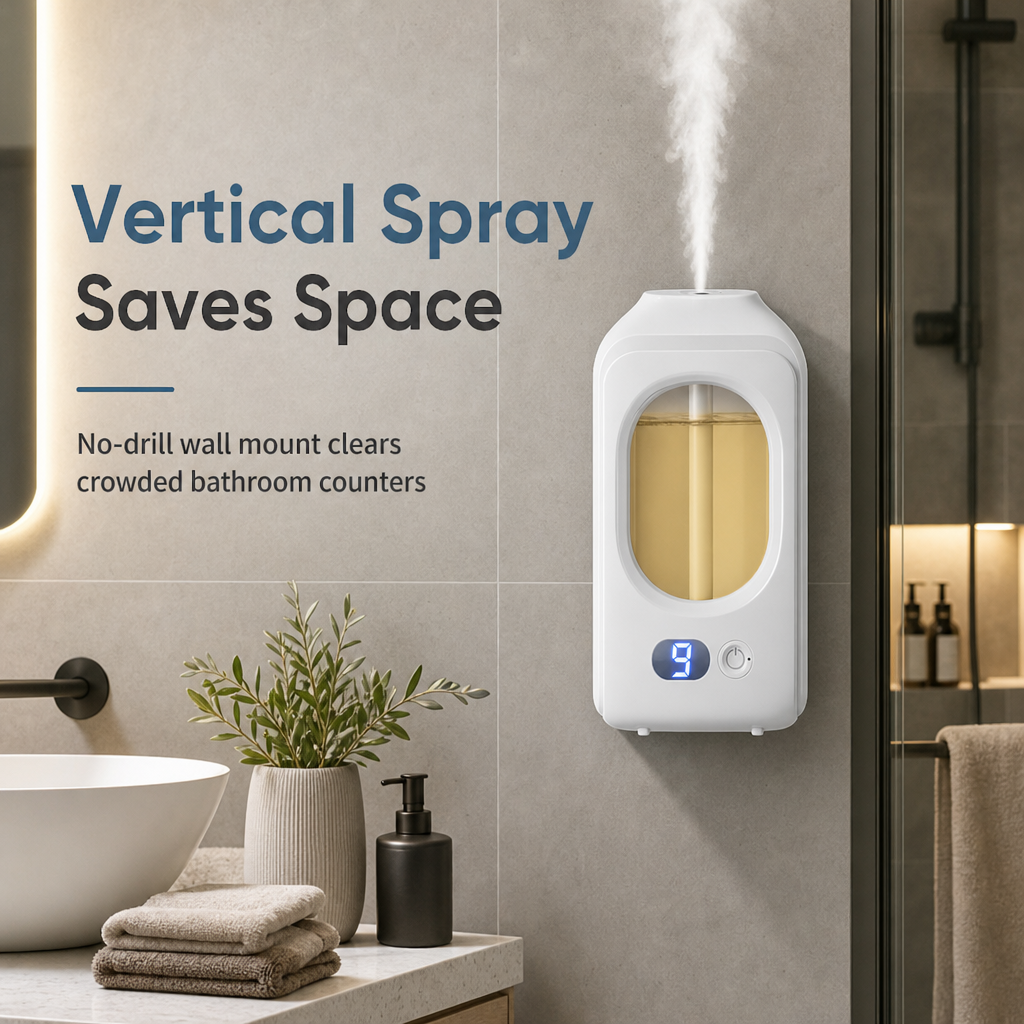 Automatic Aromatherapy Diffuser with Digital Display and 9 Adjustable Levels Smart Home Fragrance Spray Air Freshener and Deodorizer for Bedroom and Bathroom