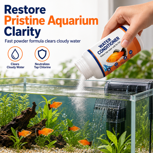 Clear Murky Aquarium Water Instantly! Freshwater Purifying Powder