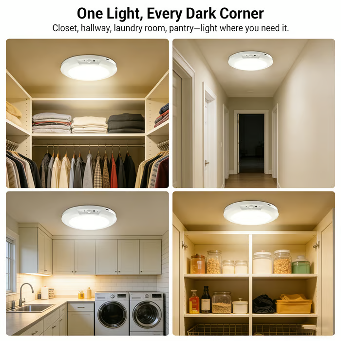 Light Any Space Instantly! No-Wire Magnetic Motion-Sensor Lamp