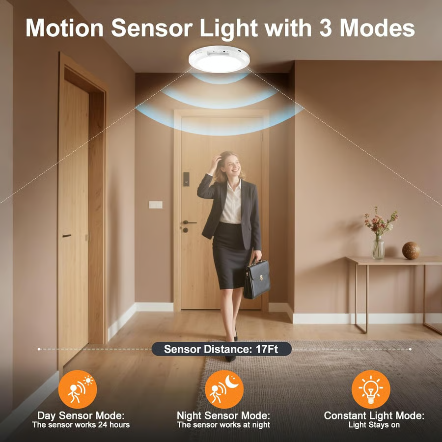 Light Any Space Instantly! No-Wire Magnetic Motion-Sensor Lamp