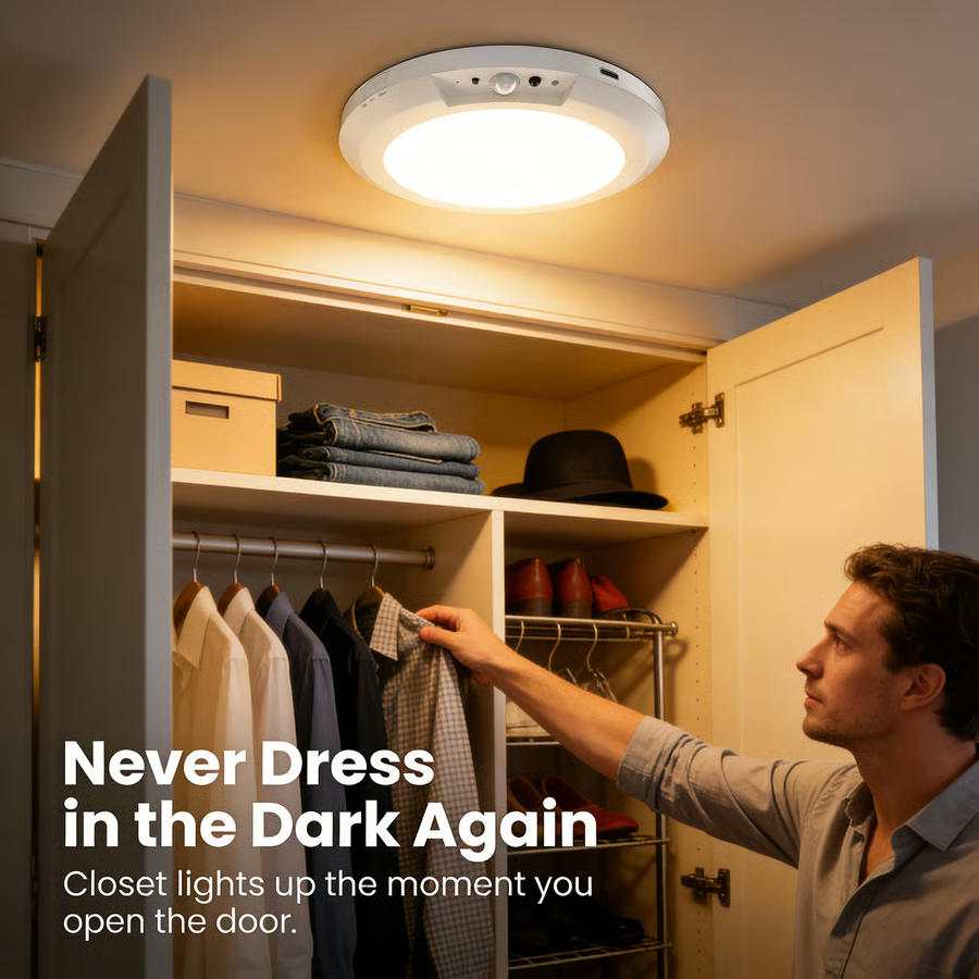 Light Any Space Instantly! No-Wire Magnetic Motion-Sensor Lamp