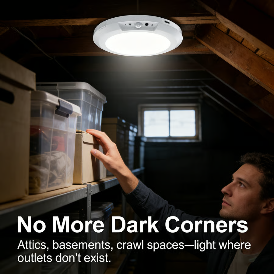 Light Any Space Instantly! No-Wire Magnetic Motion-Sensor Lamp