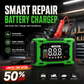 12V 6A Smart Battery Charger | Pulse Repair LCD Display for Cars Motorcycles & More
